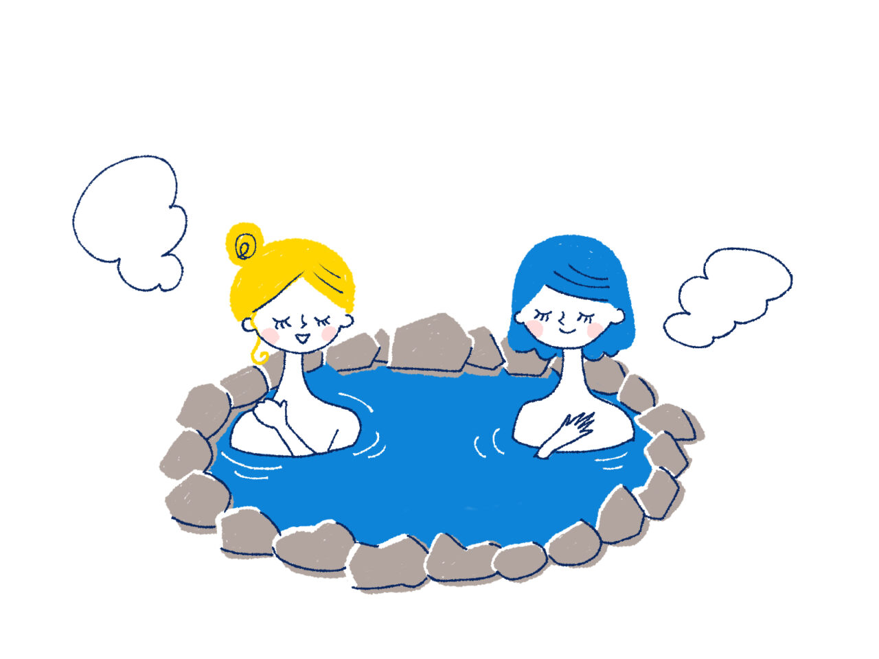 温泉のイラスト